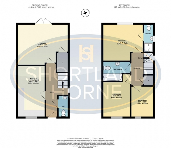 Floor Plan Image for 3 Bedroom End of Terrace House for Sale in Tachbrook Close, Spirit Quarters, Henley Green, Coventry, CV2 1GF