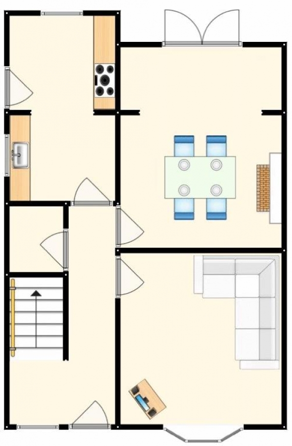 Floor Plan for 3 Bedroom Semi-Detached House for Sale in Gordon Road, Manchester, Swinton, M27, 0ET - Offers in Excess of &pound260,000
