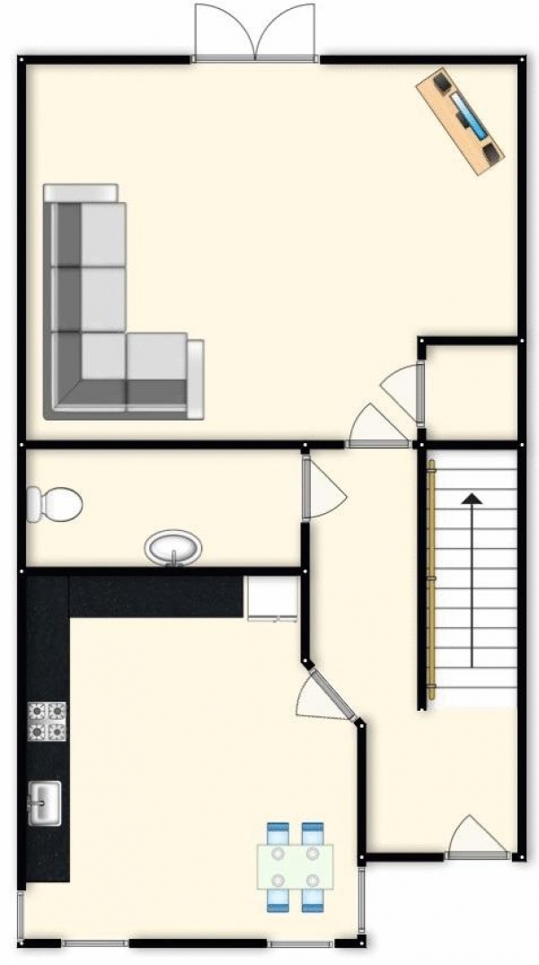 Floor Plan for 4 Bedroom Terraced House for Sale in Bandy Fields Place, 'M7', Salford, Manchester, M7, 2ZT - Offers in Excess of &pound240,000