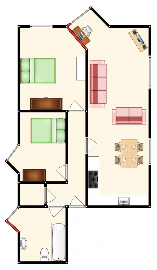 Floor Plan Image for 2 Bedroom Apartment for Sale in Griffin Street, 'M7', Salford