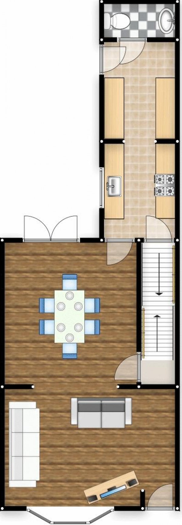 Floor Plan Image for 3 Bedroom Terraced House for Sale in Bolton Road, Kearsley, Bolton