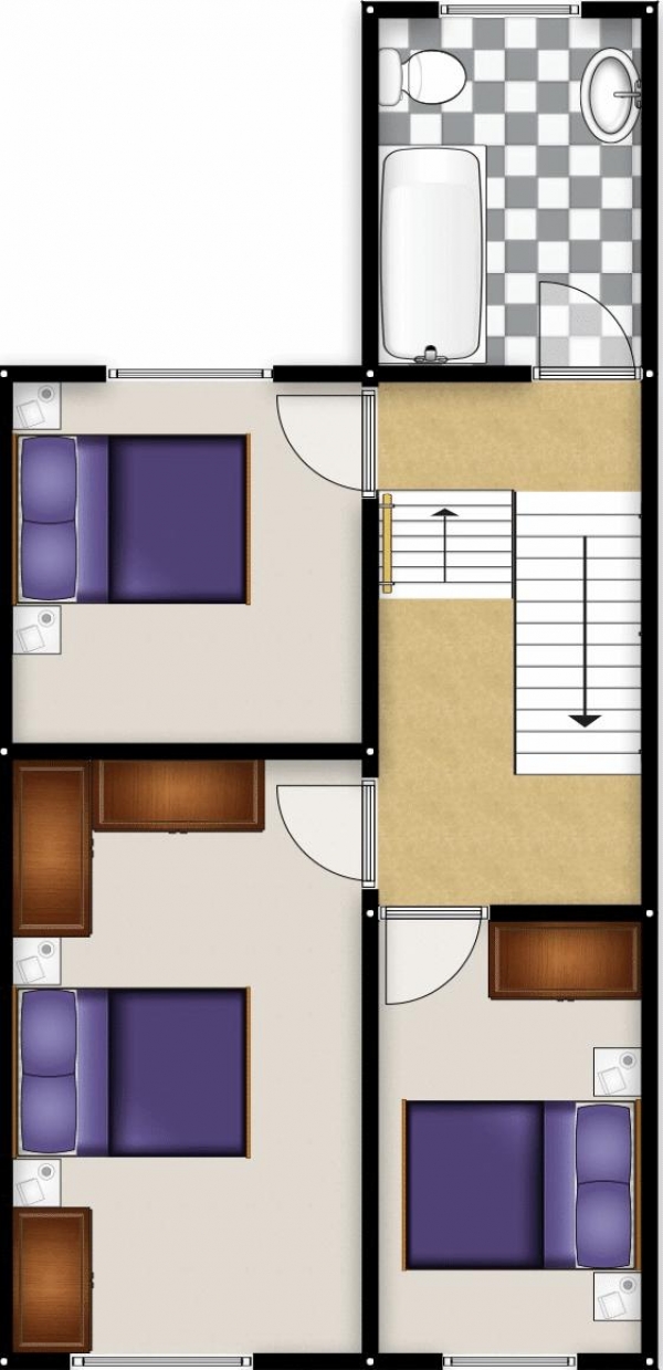 Floor Plan Image for 3 Bedroom Terraced House for Sale in Bolton Road, Kearsley, Bolton