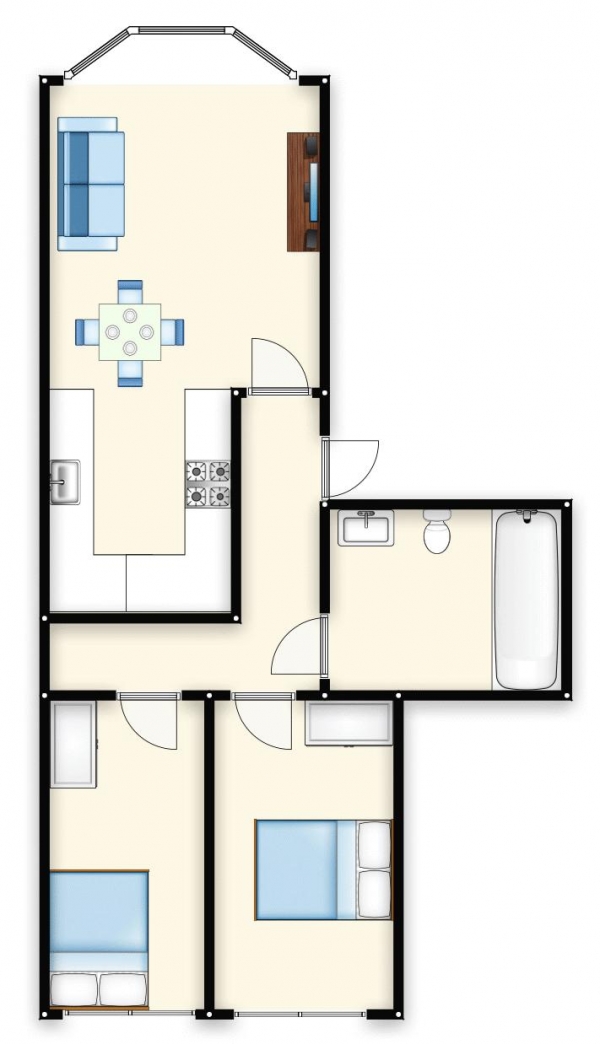 Floor Plan Image for 2 Bedroom Apartment for Sale in Manchester Road, Clifton, Swinton, Manchester