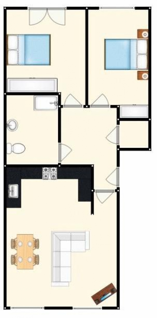 Floor Plan Image for 2 Bedroom Apartment for Sale in Stocks Court, Harriet Street, Worsley, Manchester