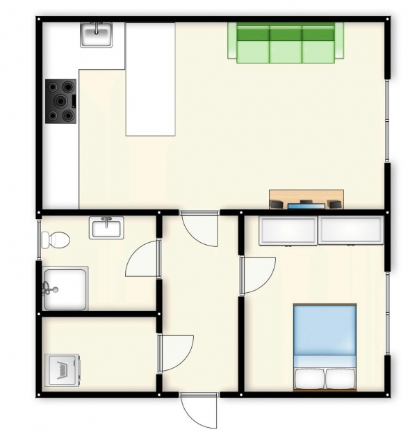 Floor Plan Image for 1 Bedroom Flat for Sale in Great Clowes Street, Salford