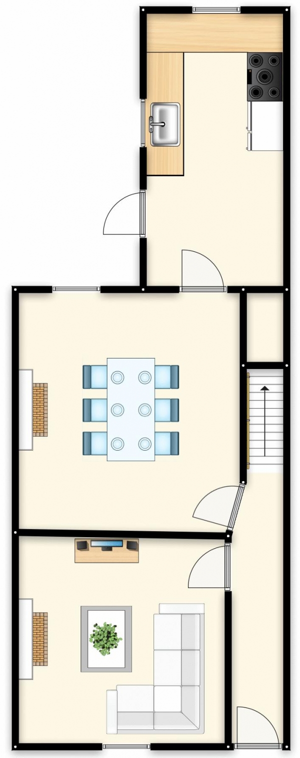 Floor Plan Image for 3 Bedroom Terraced House for Sale in Wellington Road, Swinton, Manchester