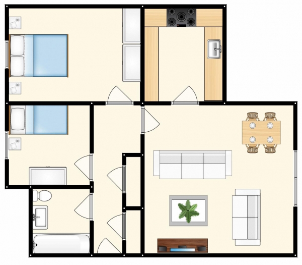 Floor Plan Image for 2 Bedroom Apartment for Sale in Daccamill Drive, Swinton, Manchester