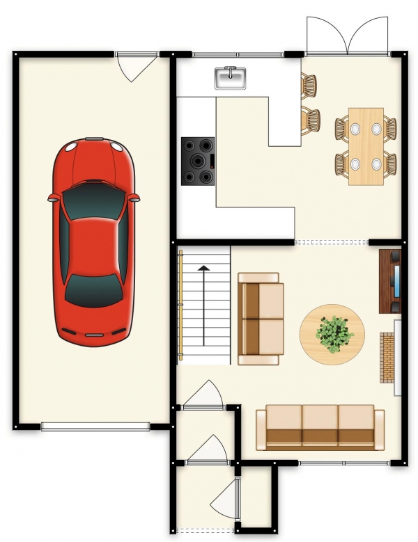 Floor Plan Image for 3 Bedroom Terraced House for Sale in Falconwood Chase, Worsley, Manchester