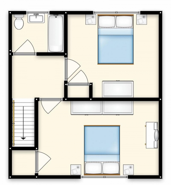 Floor Plan Image for 2 Bedroom Semi-Detached House for Sale in Birch Drive, Swinton, Manchester