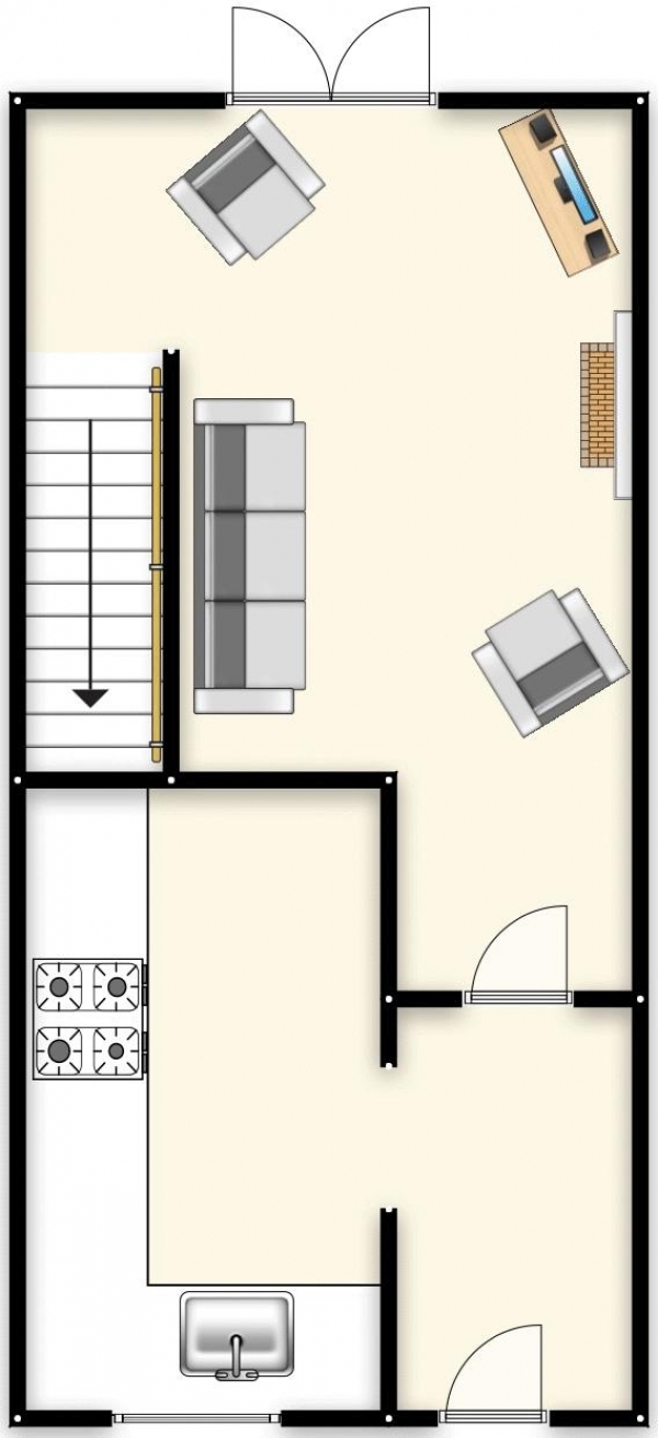 Floor Plan Image for 2 Bedroom Terraced House for Sale in Watton Close, Swinton, Manchester