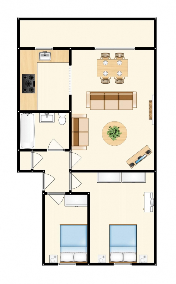 Floor Plan Image for 2 Bedroom Apartment for Sale in Hilton Lane, Prestwich, Manchester