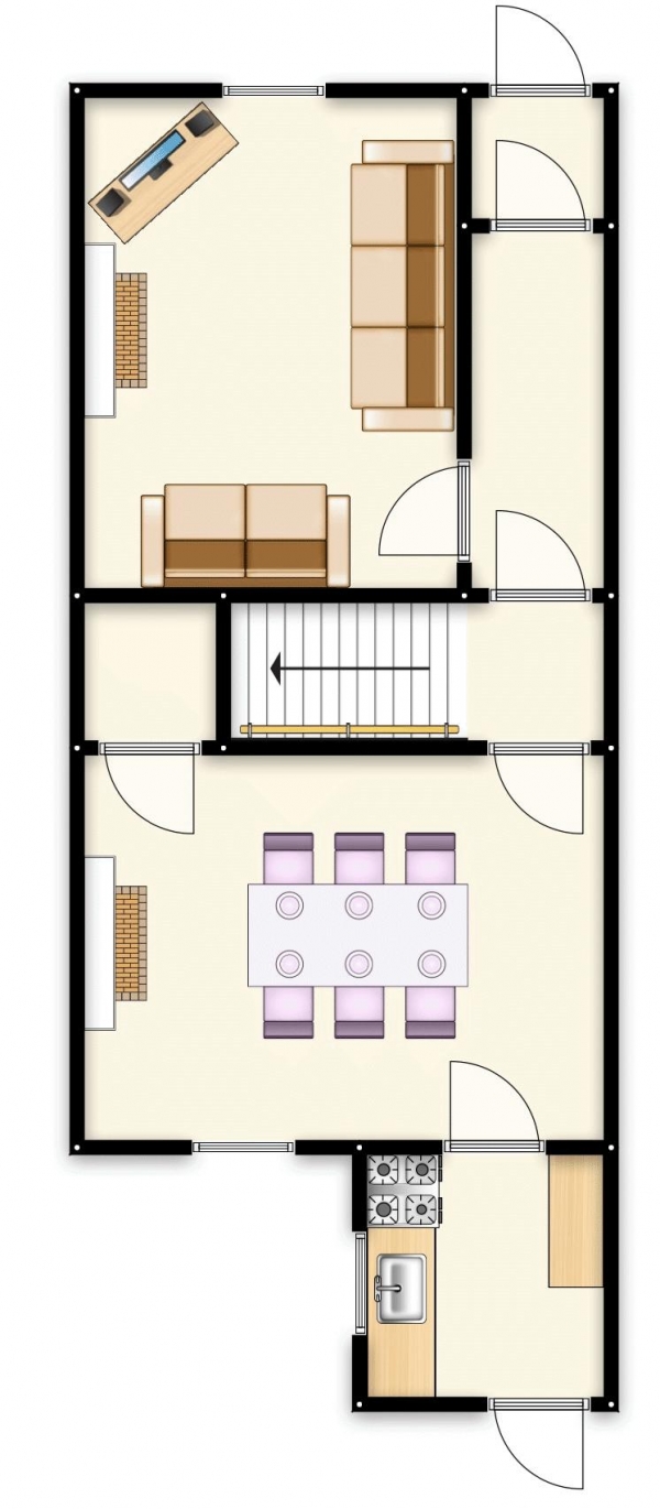 Floor Plan Image for 2 Bedroom Terraced House for Sale in Bridgewater Street, Little Hulton, Manchester