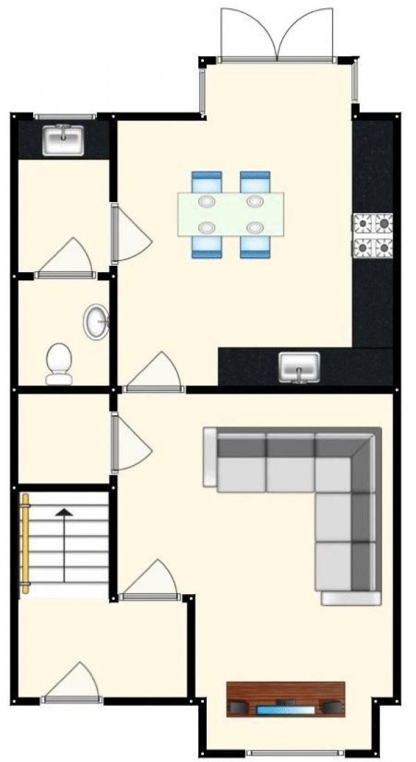 Floor Plan for 4 Bedroom Semi-Detached House for Sale in The Moorings, Worsley, Manchester, Worsley, M28, 2QE - Offers in Excess of &pound395,000
