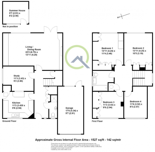 Floor Plan Image for 4 Bedroom Detached House for Sale in Seaton Drive, Ashford