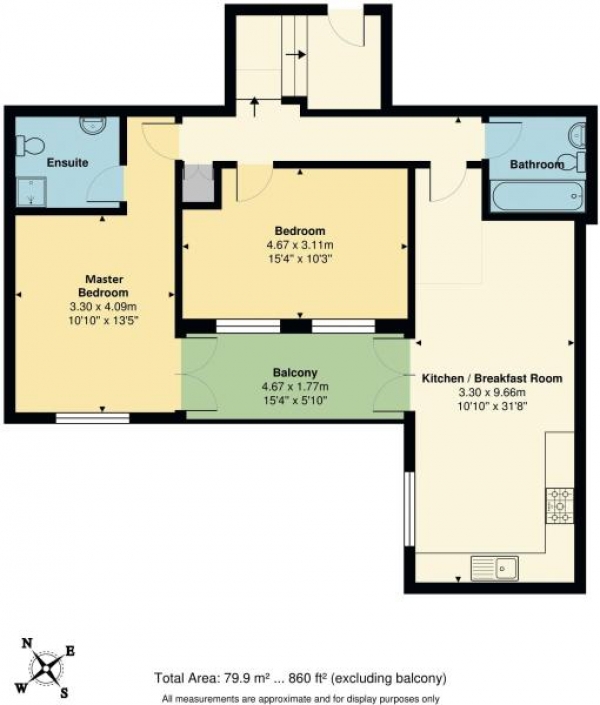 Floor Plan Image for 2 Bedroom Apartment for Sale in Wallis Mews N8