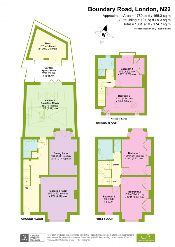 Floor Plan Image for 5 Bedroom Terraced House for Sale in Boundary Road, Wood Green