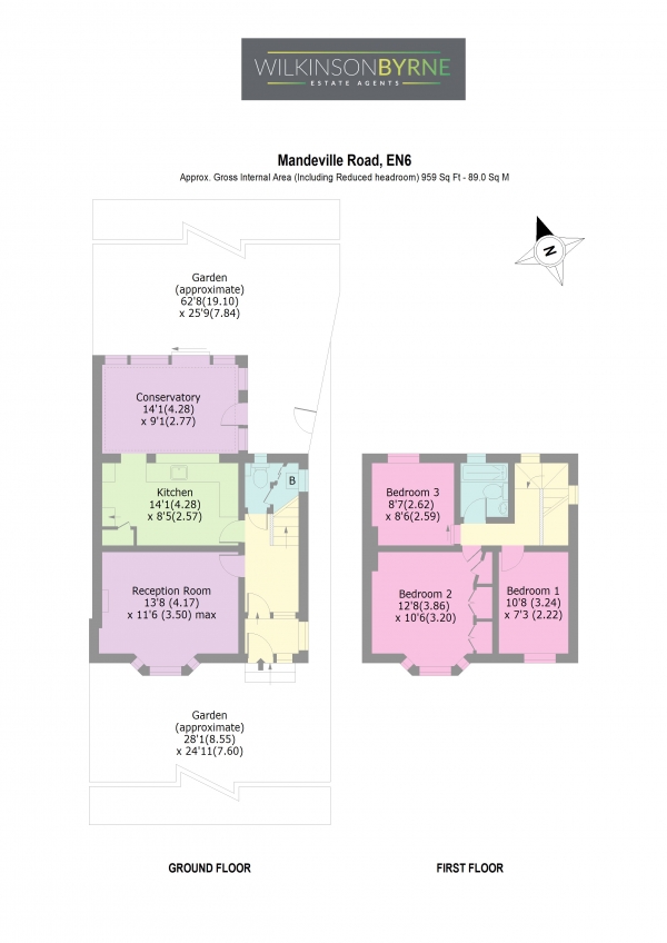 Floor Plan Image for 3 Bedroom Semi-Detached House for Sale in Mandeville Road, Potters Bar