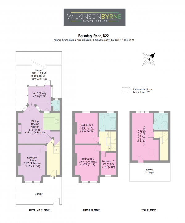 Floor Plan Image for 4 Bedroom Terraced House for Sale in Boundary Road, London