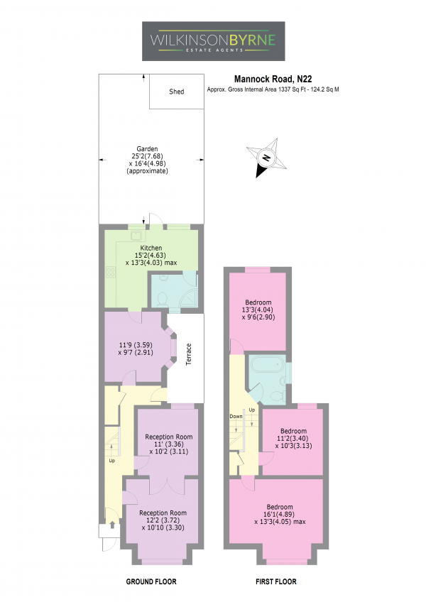 Floor Plan Image for 3 Bedroom Terraced House for Sale in Mannock Road, London