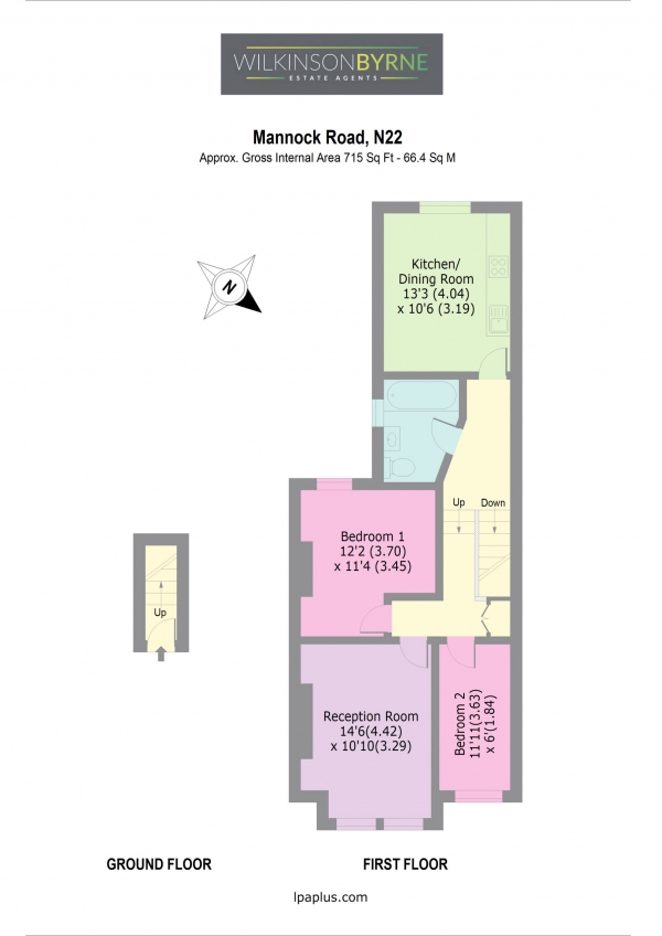 Floor Plan Image for 2 Bedroom Flat for Sale in Mannock Road, London