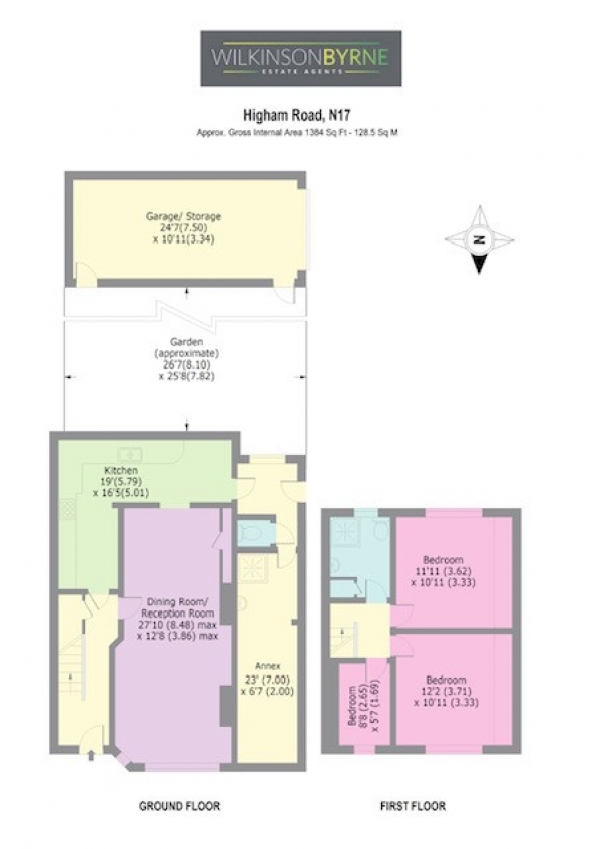 Floor Plan Image for 3 Bedroom End of Terrace House for Sale in Higham Road, London