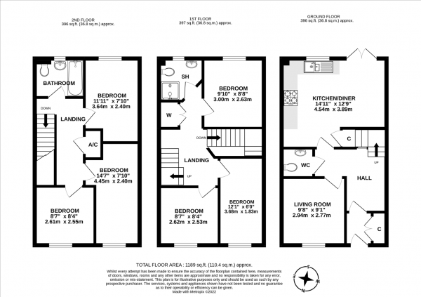 Floor Plan Image for 6 Bedroom Terraced House to Rent in Orchid Drive, Bath