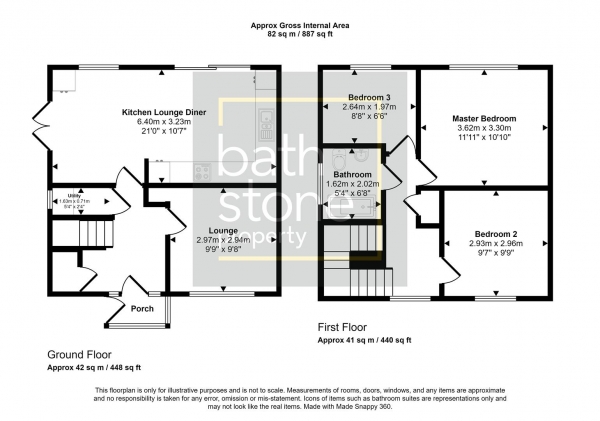 Floor Plan Image for 3 Bedroom Semi-Detached House for Sale in Maple Gardens, Bath