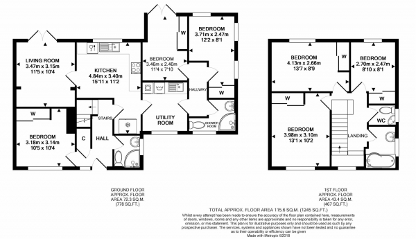 Floor Plan Image for 6 Bedroom Semi-Detached House to Rent in Marsden Road, Bath