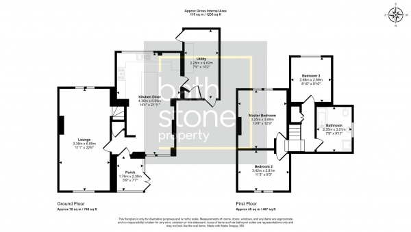 Floor Plan Image for 3 Bedroom Semi-Detached House for Sale in Little London, Oakhill