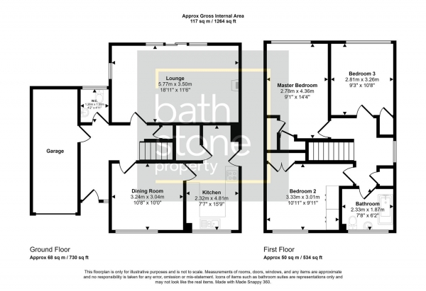 Floor Plan Image for 3 Bedroom Link Detached House for Sale in Castle Gardens, Bath