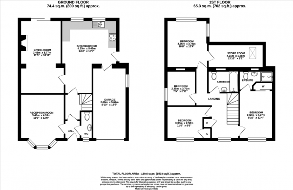 Floor Plan Image for 4 Bedroom Detached House to Rent in Bellotts Road, BA2 3RT