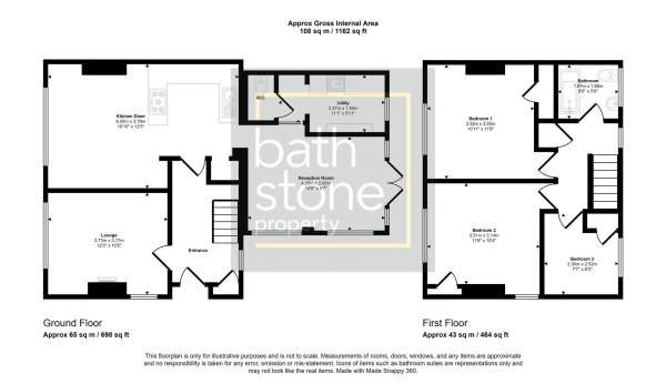 Floor Plan Image for 3 Bedroom Property for Sale in Park Hayes, Leigh Upon Mendip