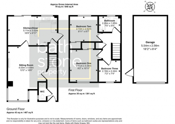 Floor Plan Image for 3 Bedroom Detached House for Sale in Somerset Way, Paulton