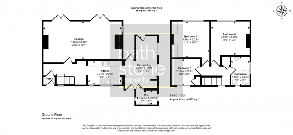 Floor Plan Image for 3 Bedroom Semi-Detached House for Sale in Park Hayes, Leigh Upon Mendip