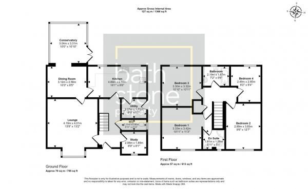 Floor Plan Image for 4 Bedroom Detached House for Sale in Spencer Drive, Midsomer Norton