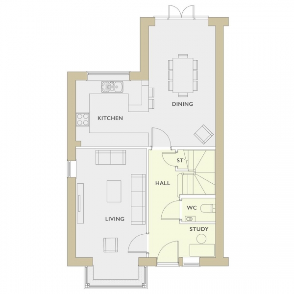 Floor Plan Image for 4 Bedroom Semi-Detached House for Sale in Sulis Down, Bath