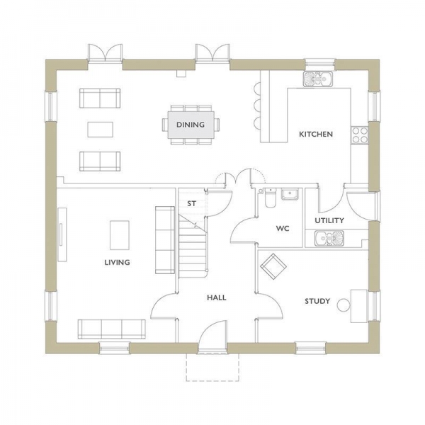 Floor Plan Image for 5 Bedroom Detached House for Sale in Sulis Down