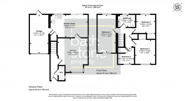 Floor Plan Image for 4 Bedroom Detached House for Sale in Bridleway Close, Midsomer Norton