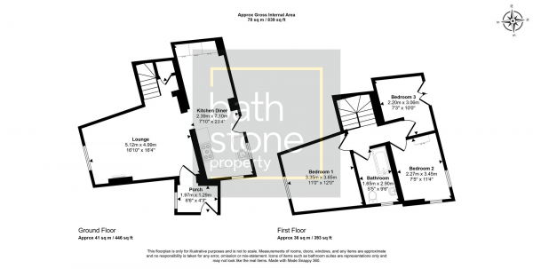 Floor Plan Image for 3 Bedroom End of Terrace House for Sale in High Street, Coleford, Radstock