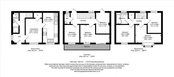 Floor Plan Image for 6 Bedroom Detached House to Rent in Langdon Road, Bath