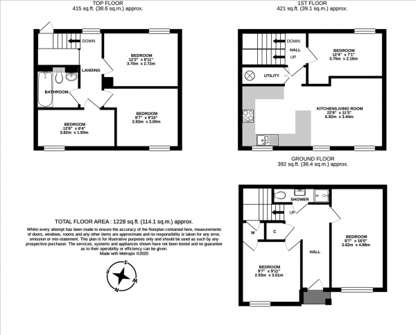 Floor Plan Image for 6 Bedroom Terraced House to Rent in Holloway, BA2 4PT