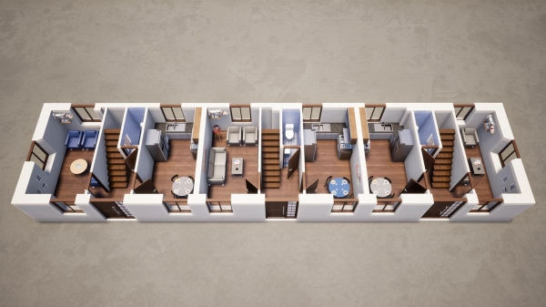 Floor Plan Image for 3 Bedroom Town House for Sale in East Mill Close, Lea Mills, Matlock, Derbyshire DE4 5AG