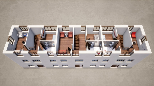 Floor Plan Image for 3 Bedroom Town House for Sale in East Mill Close, Lea Mills, Matlock, Derbyshire DE4 5AG