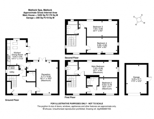 Floor Plan Image for 4 Bedroom Detached House for Sale in Matlock Spa Road, Matlock, Derbyshire DE4 3TF