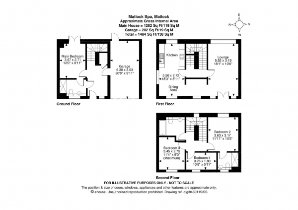Floor Plan Image for 4 Bedroom Town House for Sale in Matlock Spa Road, Matlock, Derbyshire, DE4 3TF