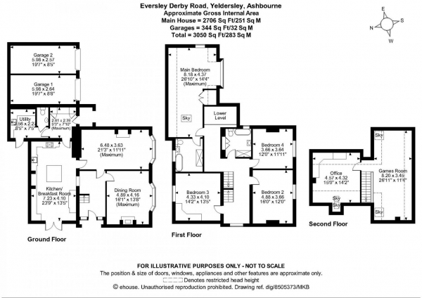 Floor Plan Image for 4 Bedroom Detached House for Sale in Derby Road, Yeldersley, Ashbourne, Derbyshire DE6 1LS