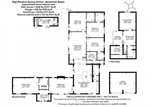 Floor Plan Image for 5 Bedroom Detached House for Sale in Spring Hollow, Hazelwood, Belper, Derbyshire DE56 4AW