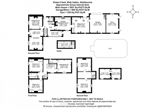 Floor Plan Image for 5 Bedroom Detached House for Sale in Kirk Ireton, Ashbourne, Derbyshire DE6 3LD