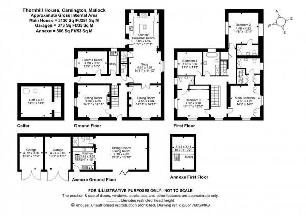 Floor Plan Image for 5 Bedroom Detached House for Sale in Main Street, Carsington, Matlock, Derbyshire DE4 4DE