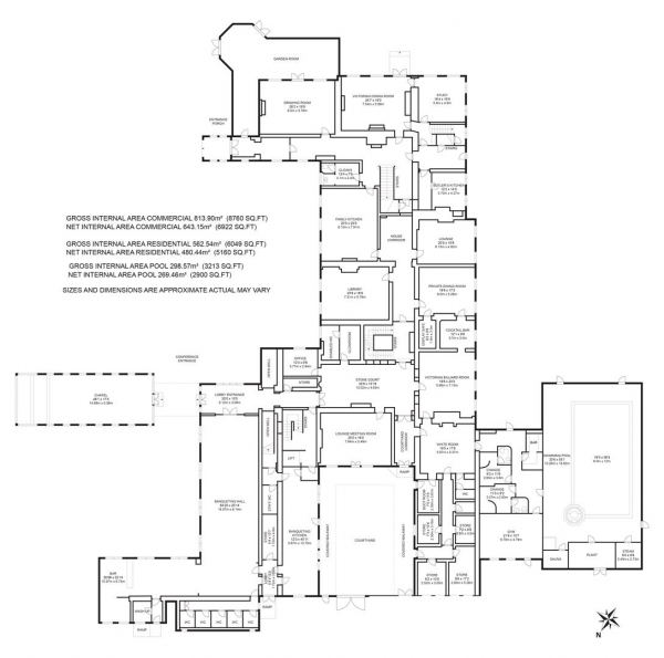 Floor Plan Image for 13 Bedroom Country House for Sale in Whitworth Road, Darley Dale, Matlock, Derbyshire, DE4 2HJ